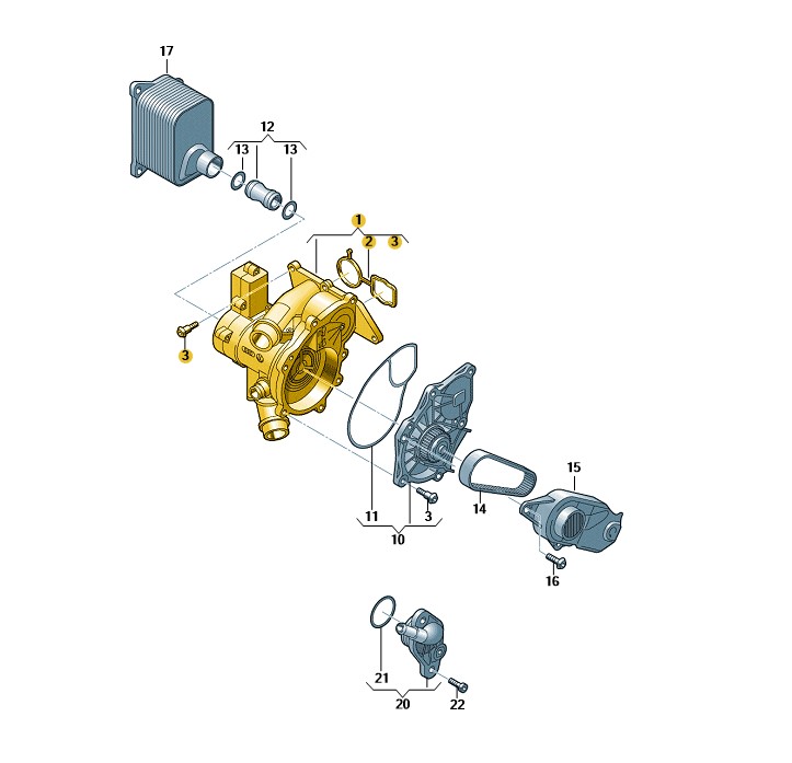 2.0TFSI Coolant Thermostat - 06L 121 111 P