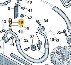 Air Conditioning Pressure Switch - 1K0 959 126 E