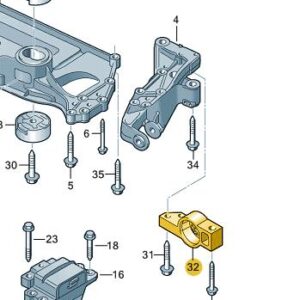 N/S Front Console Bracket with Bush - 1K0 199 231 J