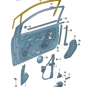 UP! [1S2] - O/S/F Window Guide Seal - 1S3 837 462 A 5AP